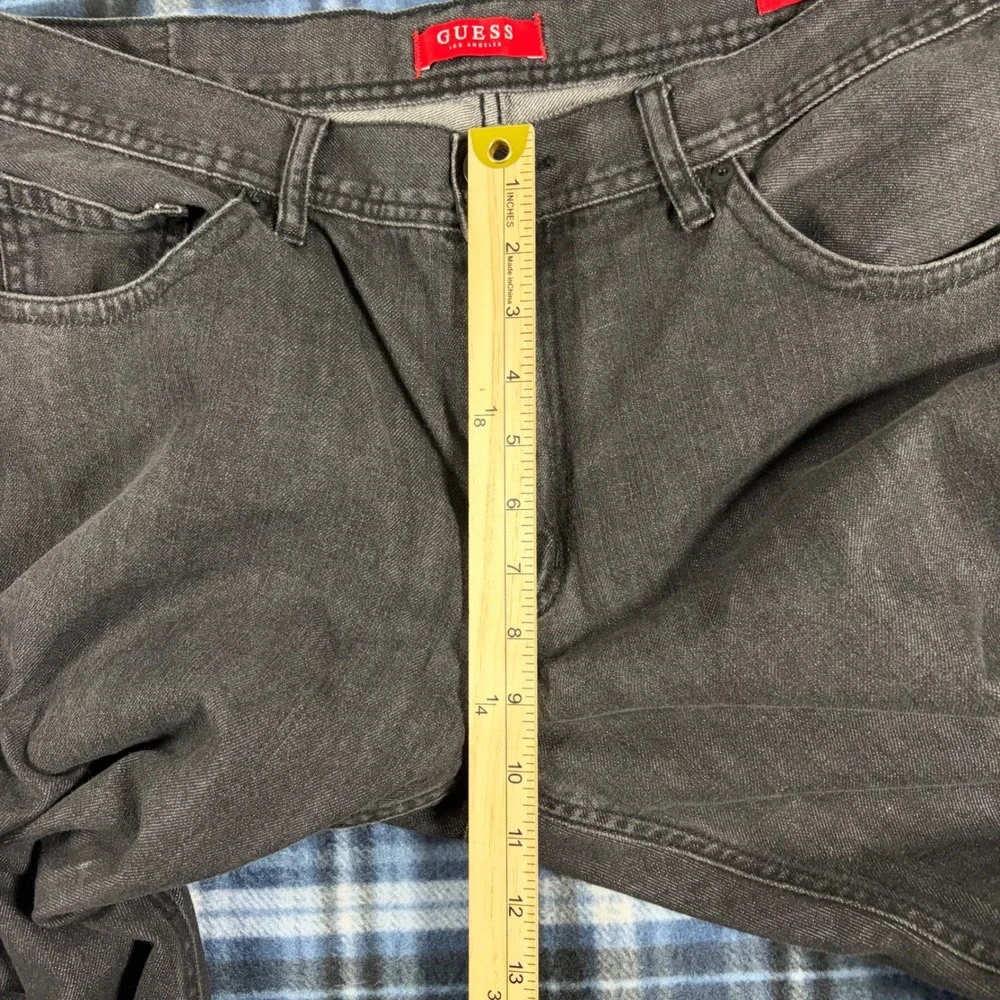 Guess Rowland Fit Relaxed Straight Jeans Mens 38x30 Faded Black 100% Cotton